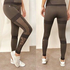 NWT NUX Active Tasha Legging Pewter Mesh Legging